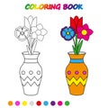 Coloring book. Coloring page to educate preschool kids