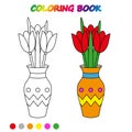 coloring book. Coloring page to educate preschool kids