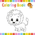 Coloring book pages for kids. Cute cartoon vector illustration Royalty Free Stock Photo