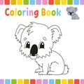 Coloring book pages for kids. Cute cartoon vector illustration Royalty Free Stock Photo