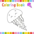 Coloring book pages for kids. Cute cartoon vector illustration Royalty Free Stock Photo