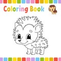 Coloring book pages for kids. Cute cartoon vector illustration Royalty Free Stock Photo