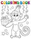 Coloring book party monkey theme 1