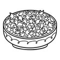 Coloring book, Pasta farfalle in bowl