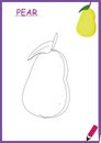 Coloring book-pear Royalty Free Stock Photo
