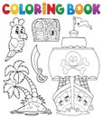 Coloring book pirate thematics 2