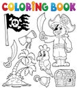 Coloring book pirate thematics 1