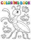 Coloring book praying mantis theme 1