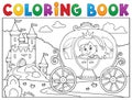 Coloring book princess carriage theme 2