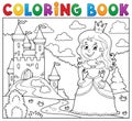 Coloring book princess topic image 1