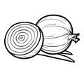 Coloring book, Red onion