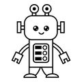 Coloring book, Robot Royalty Free Stock Photo