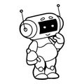 Coloring book, Robot Royalty Free Stock Photo