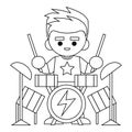 Coloring book, Rock drummer