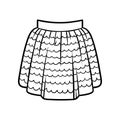 Coloring book, Ruffled skirt