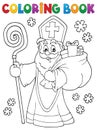 Coloring book Saint Nicholas topic 2 Royalty Free Stock Photo