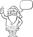 Coloring Book Santa Claus exclaiming