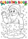 Coloring book Santa Claus topic 9 Royalty Free Stock Photo