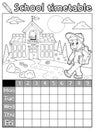 Coloring book school timetable 5