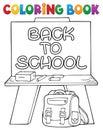 Coloring book schoolboard topic 2