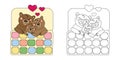 coloring book sleeping family of braun cartoon bears