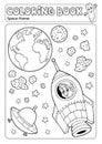 Coloring book space theme 3