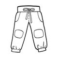 Coloring book, Sport pants Royalty Free Stock Photo