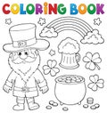 Coloring book St Patricks Day set 1 Royalty Free Stock Photo