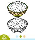 Coloring book, Steamed rice bowl