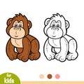 Coloring book, Stuffed toy gorilla