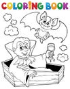 Coloring book vampire theme 1