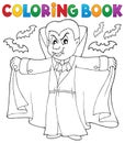 Coloring book vampire theme 2