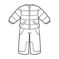 Coloring book, Winter snowsuit for boys