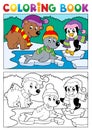 Coloring book winter topic 5 Royalty Free Stock Photo