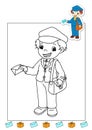 Coloring book of the works 26 - mail carrier