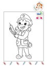 Coloring book of the works 32 - nurse