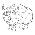 Coloring book (yak) Royalty Free Stock Photo