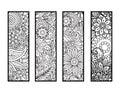 Coloring bookmarks set Royalty Free Stock Photo