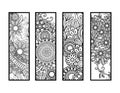 Coloring bookmarks set Royalty Free Stock Photo