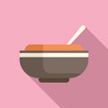 Coloring bowl brush icon flat vector. Face glamour