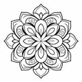 Coloring Cards Flower Mandalas For Kids - Emphasizing Negative Space