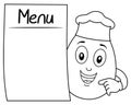 Coloring Chef Egg Character & Blank Menu