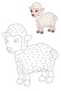 Coloring for children Sheep. Coloring and color pattern