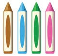 Coloring crayons, icon