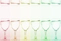 Coloring diffuse in water inside wine glass Royalty Free Stock Photo