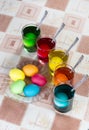 Coloring eggs for Easter holiday Royalty Free Stock Photo