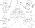 Coloring Fairy Tale Characters Royalty Free Stock Photo