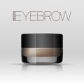 Coloring gel for eyebrows. Eyebrows makeup product. Vector