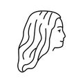 coloring hair line icon vector illustration