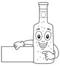 Coloring Happy Glass Beer Bottle Character